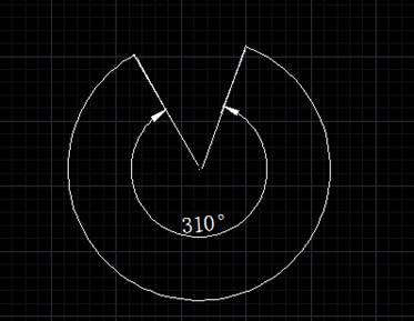 CAD中如何標(biāo)注大于180度的角度