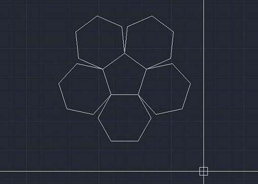 CAD怎么對齊多個六邊形