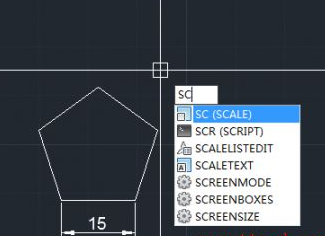 CAD如何按照比例縮放五邊形？